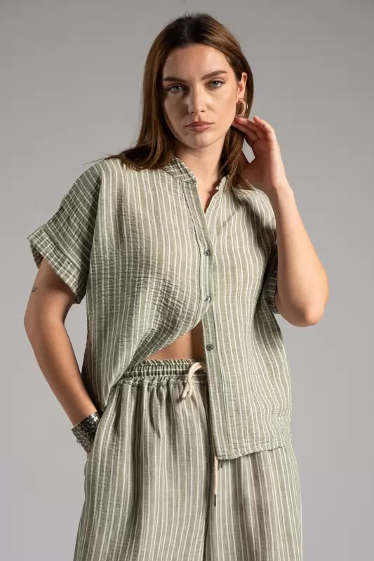 Shirt Mao Stripes