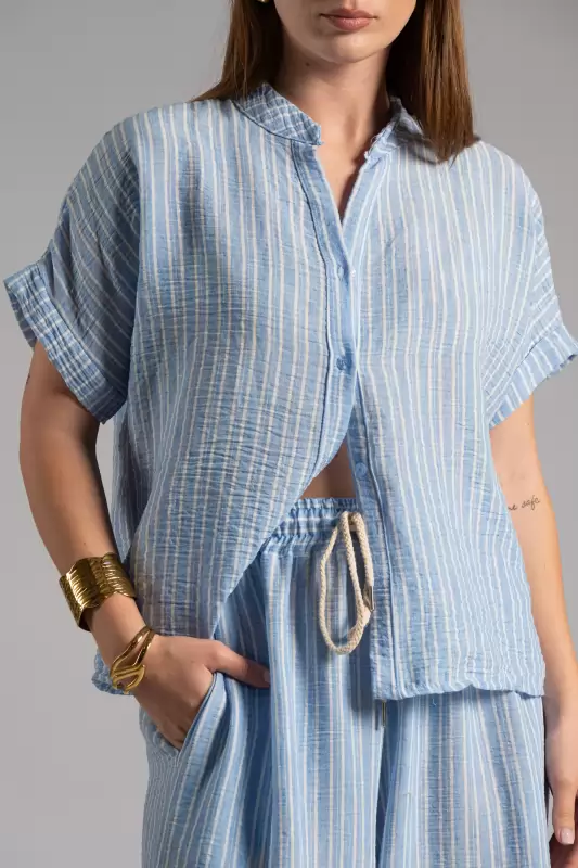 Shirt Mao Stripes