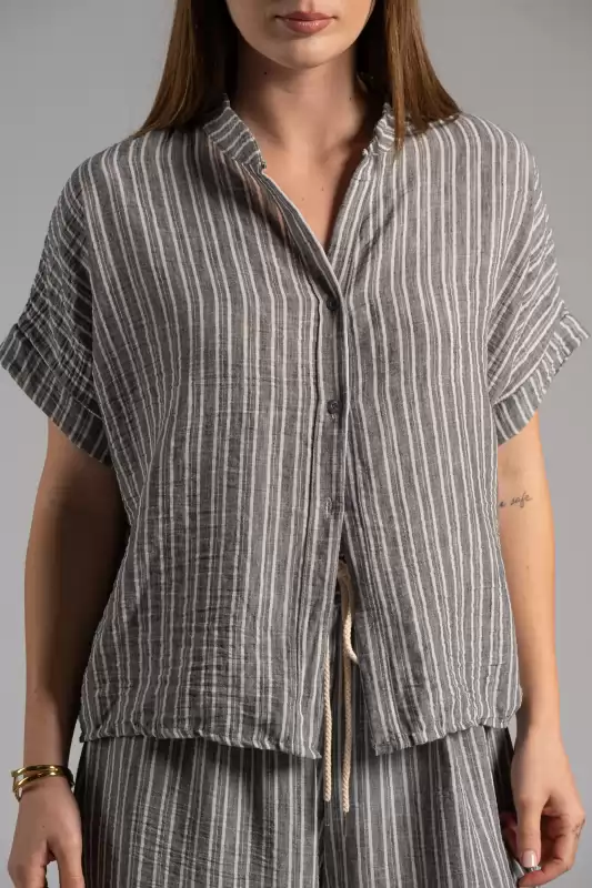 Shirt Mao Stripes