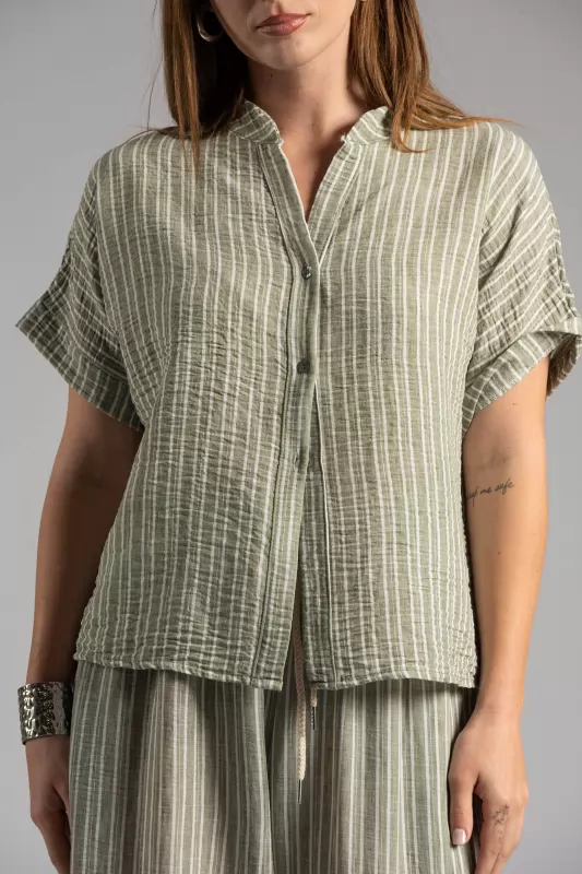 Shirt Mao Stripes