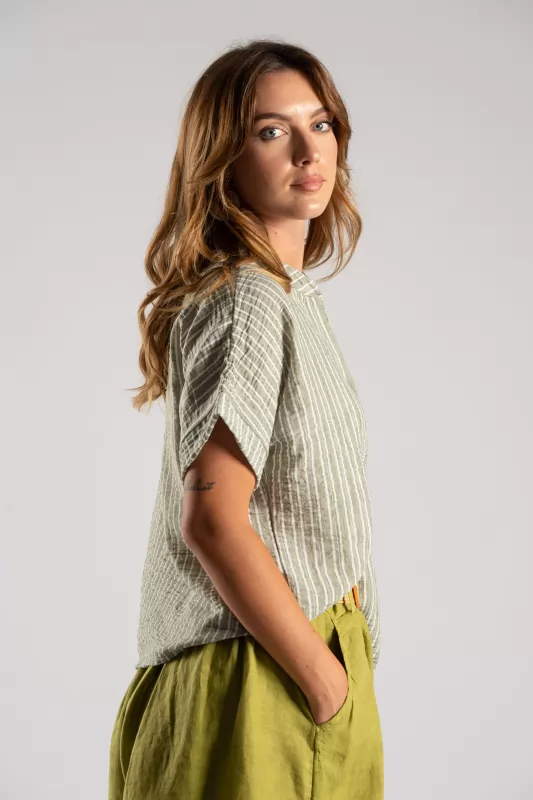 Shirt Mao Stripes