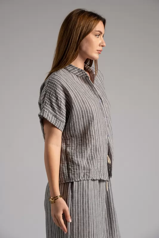 Shirt Mao Stripes