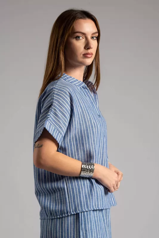 Shirt Mao Stripes