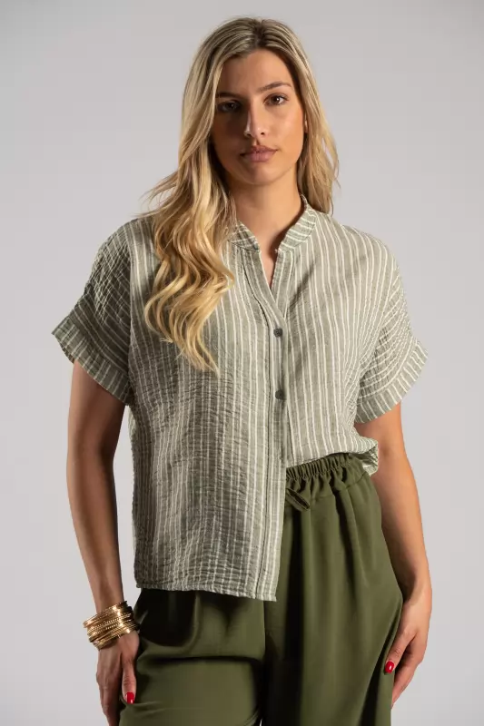 Shirt Mao Stripes