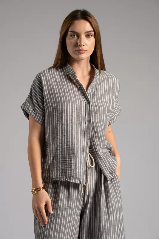 Shirt Mao Stripes