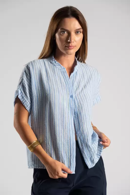 Shirt Mao Stripes