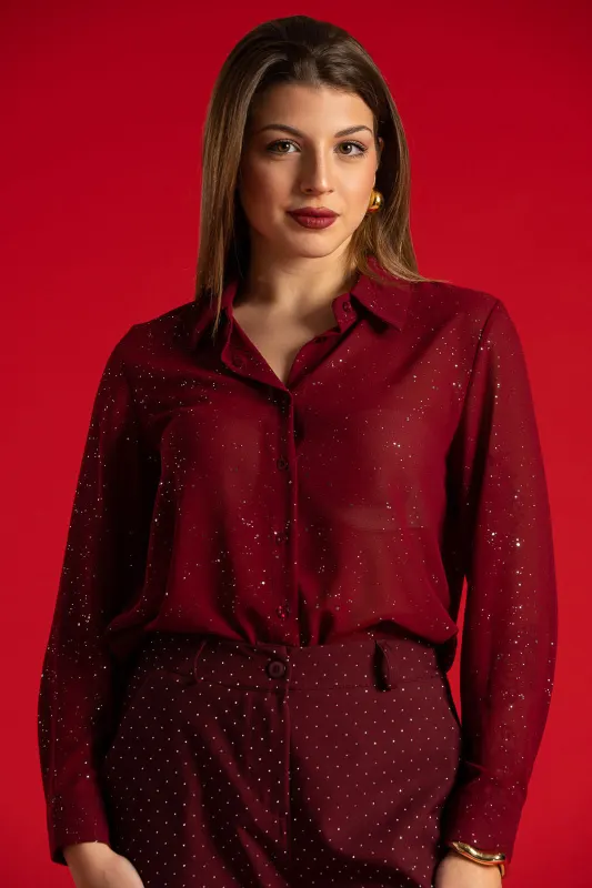 Πουκάμισο Με Στρας Λεπτομέρειες