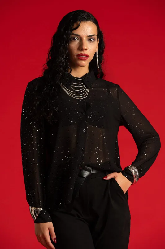 Πουκάμισο Με Στρας Λεπτομέρειες