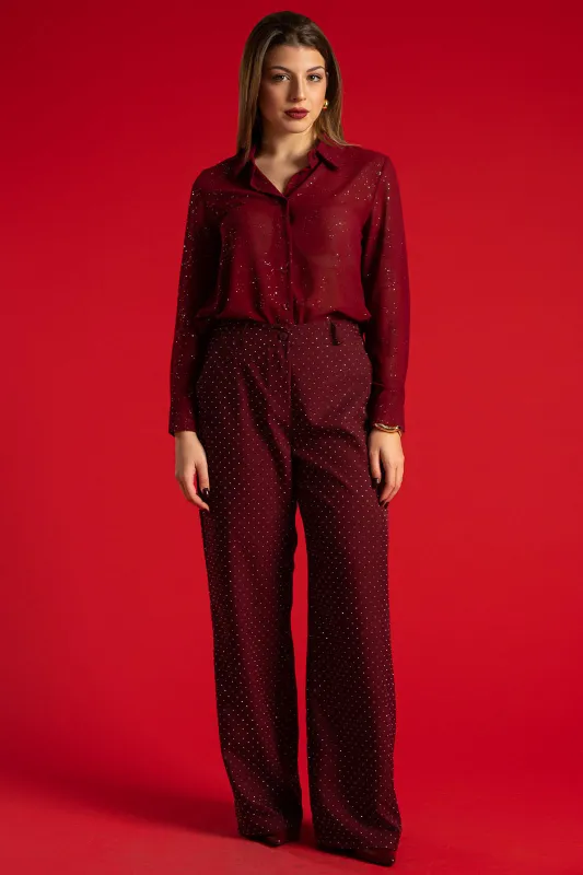 Shirt With Rhinestone Details 