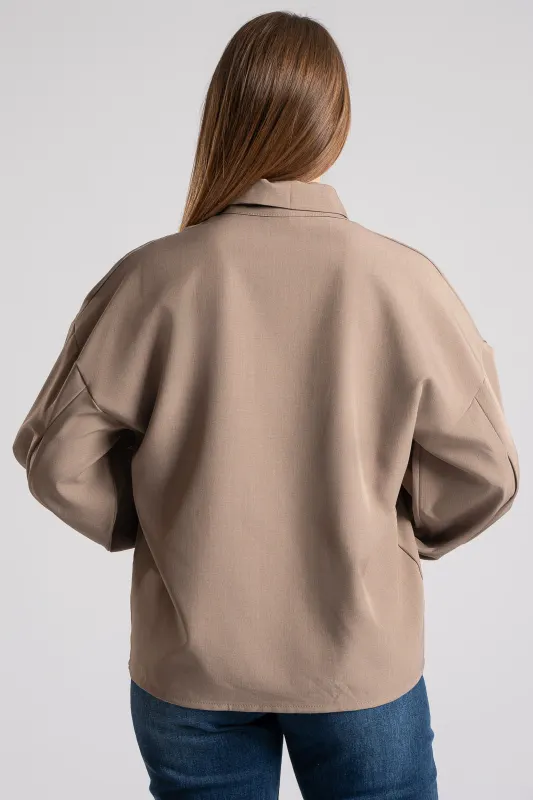 Πουκάμισο Μονόχρωμο Μανίκια Balloon