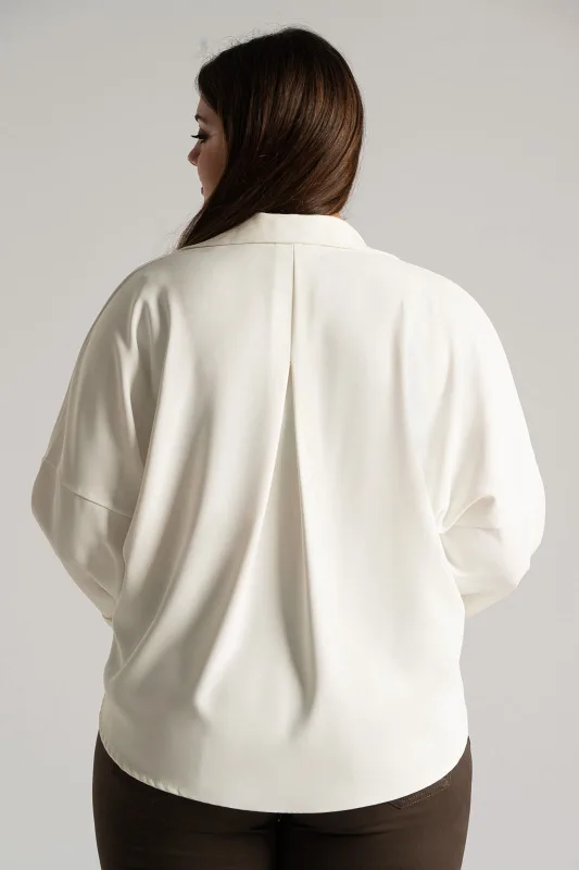 Shirt Solid Color Sleeves Lapel