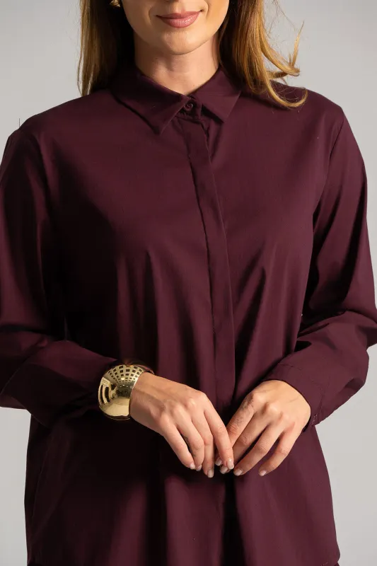Solid Color Shirt Placket