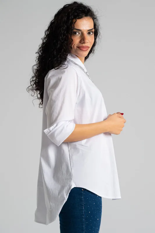 Solid Color Shirt Placket