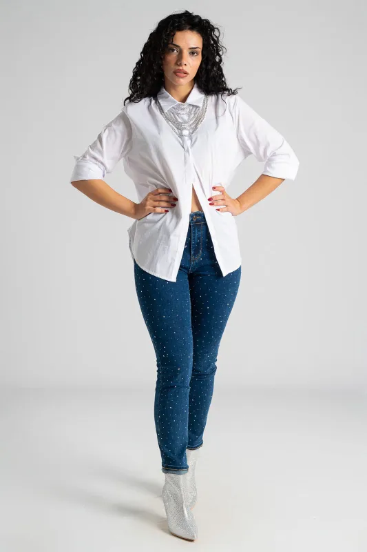 Solid Color Shirt Placket