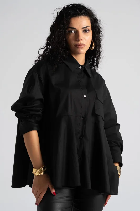 Πουκάμισο Μονόχρωμο Πιέτες