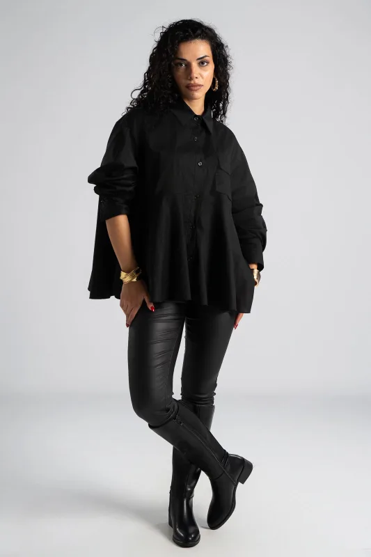 Πουκάμισο Μονόχρωμο Πιέτες