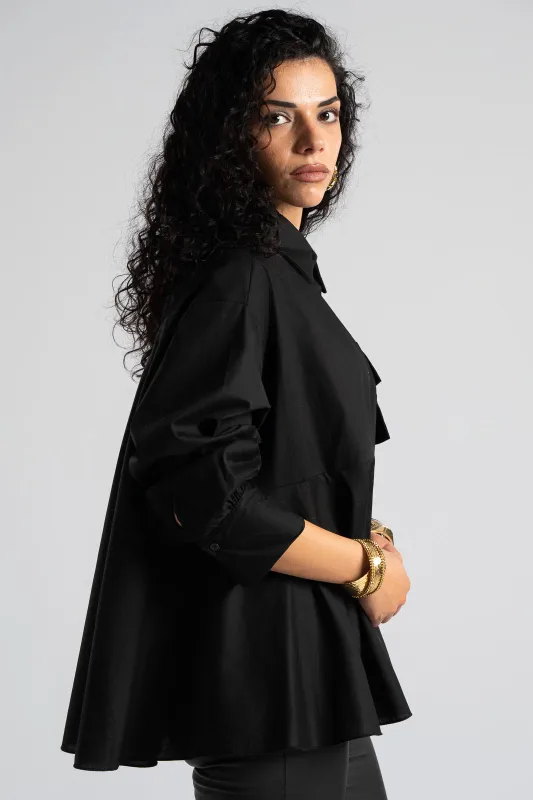 Πουκάμισο Μονόχρωμο Πιέτες