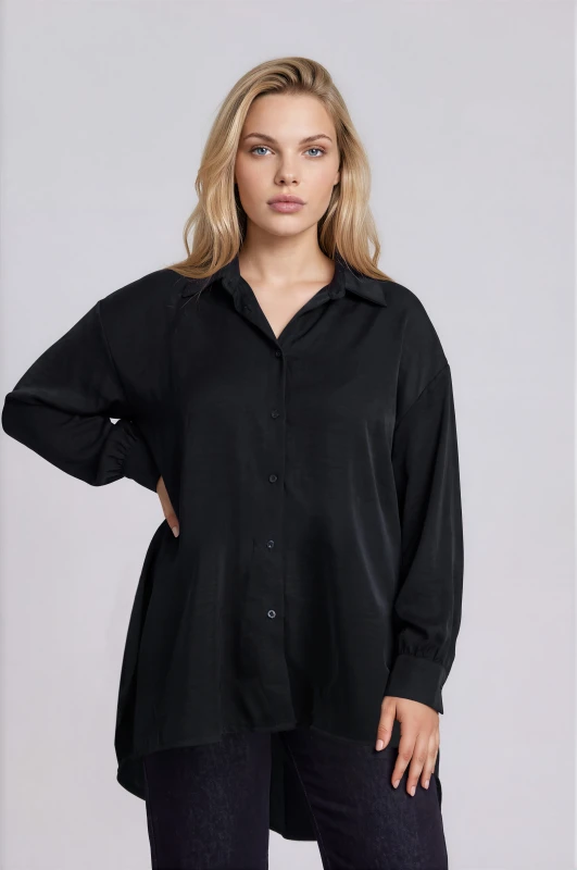 Shirt Oversized Solid-Color 