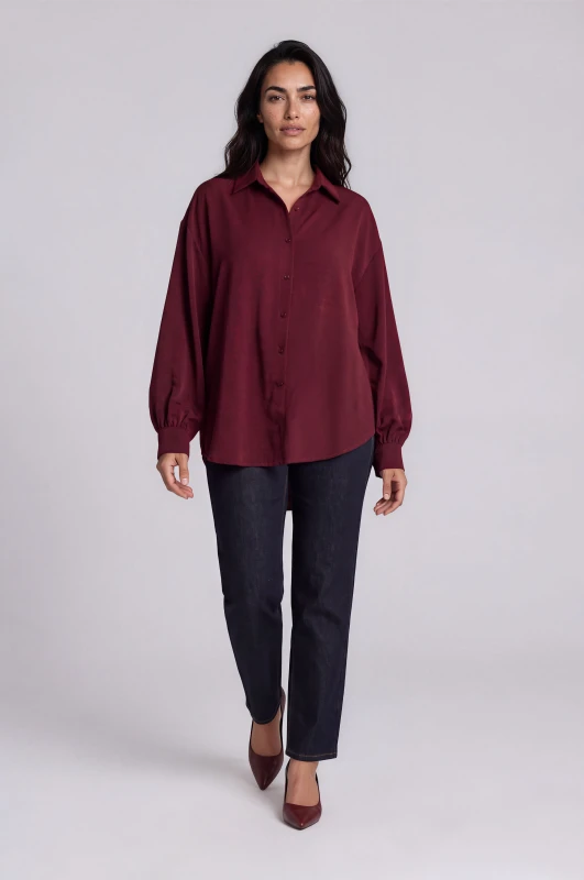 Shirt Oversized Solid-Color 