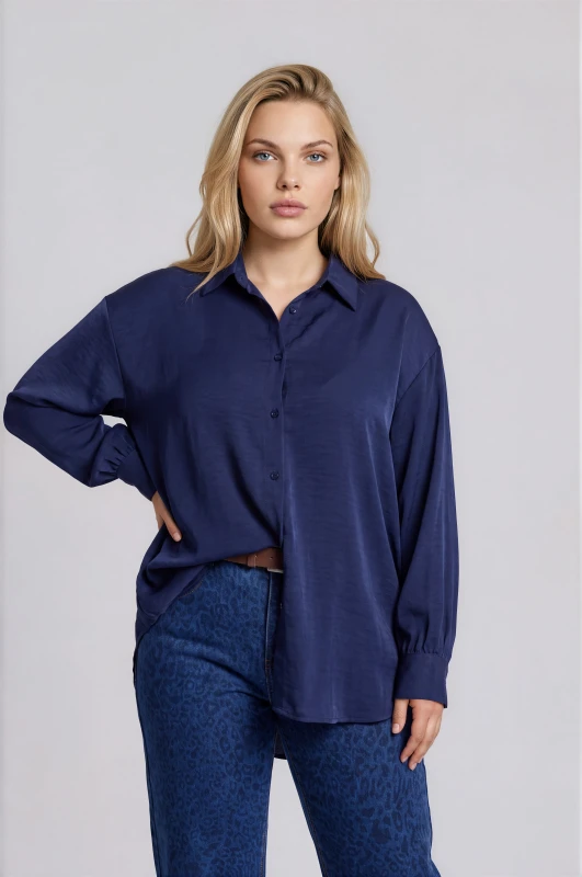 Shirt Oversized Solid-Color 