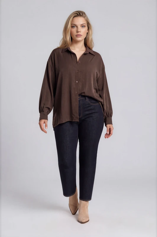Shirt Oversized Solid-Color 