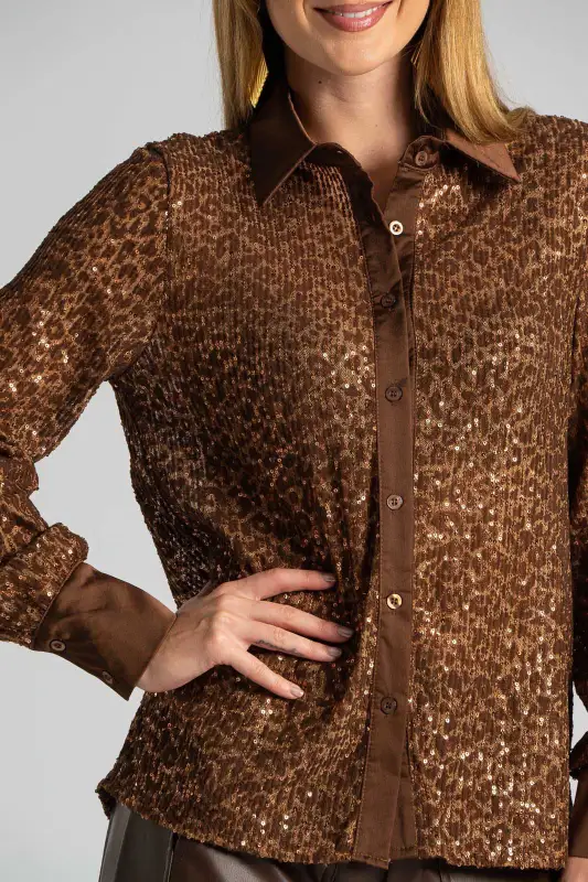 Πουκάμισο Παγιέτα Leopar