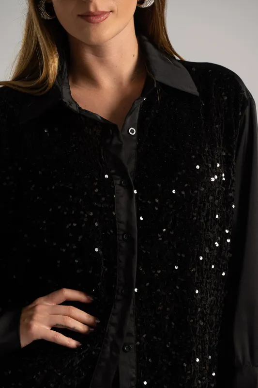 Πουκάμισο Παγιέτα Σατέν Velvet