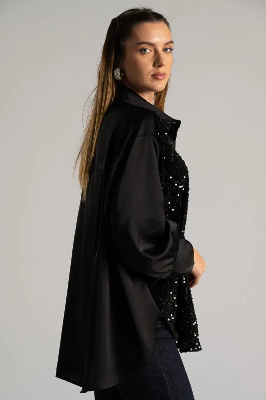 Πουκάμισο Παγιέτα Σατέν Velvet