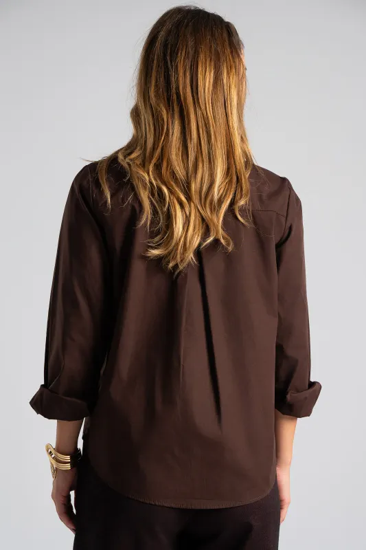 Poplin Shirt Rhinstones