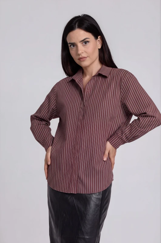 Shirt Striped With Asymmetrical Hem
