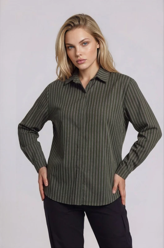 Shirt Striped With Asymmetrical Hem