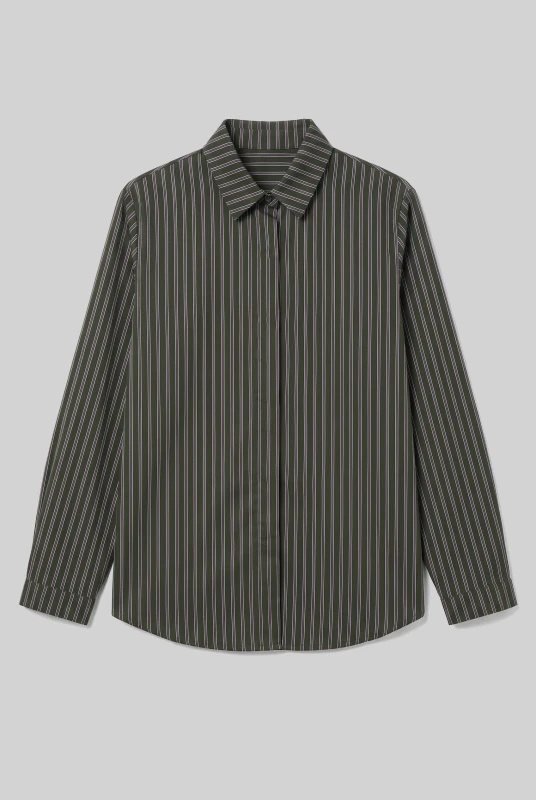 Shirt Striped With Asymmetrical Hem