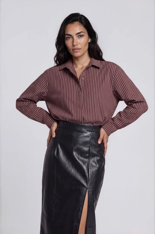 Shirt Striped With Asymmetrical Hem