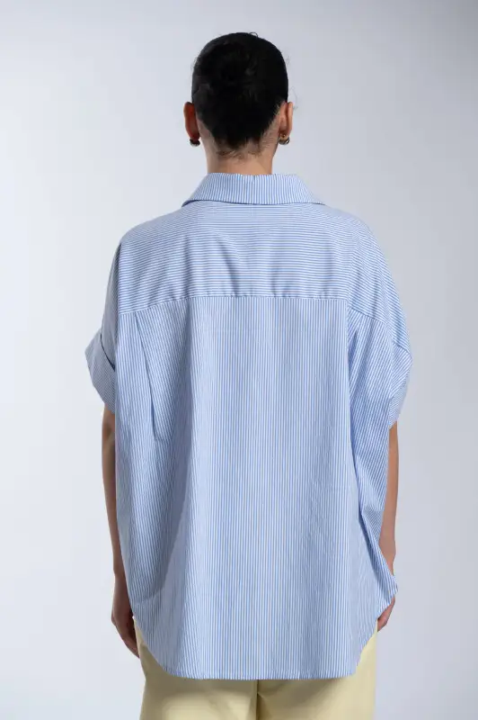Floral Striped Cotton Shirt
