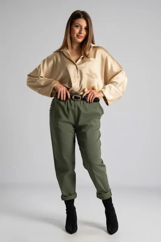 Πουκάμισο Σατέν Ανάγλυφο Floral