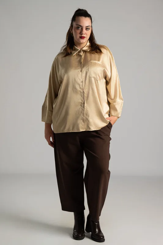 Πουκάμισο Σατέν Ανάγλυφο Floral