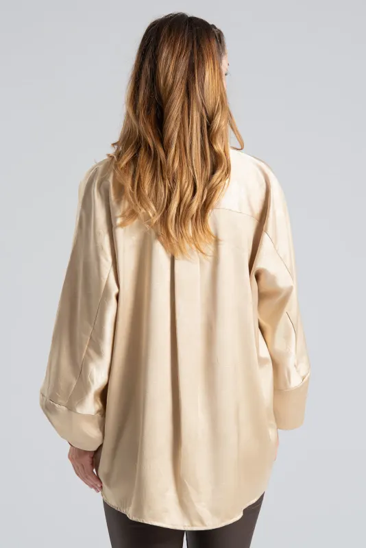 Πουκάμισο Σατέν Ανάγλυφο Floral