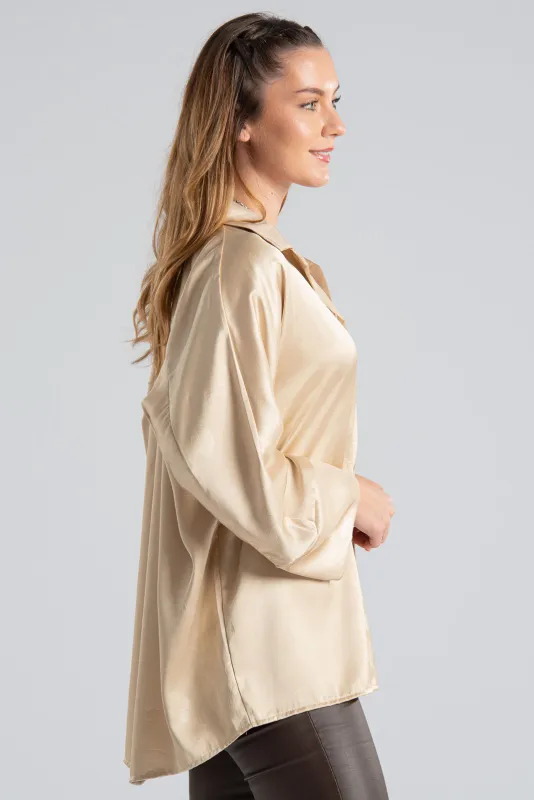 Πουκάμισο Σατέν Ανάγλυφο Floral