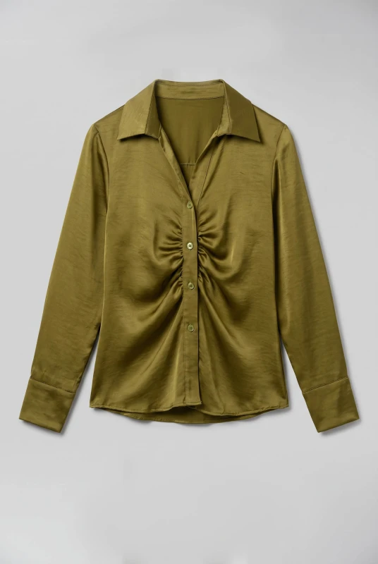 Shirt Satin with Ruffles 