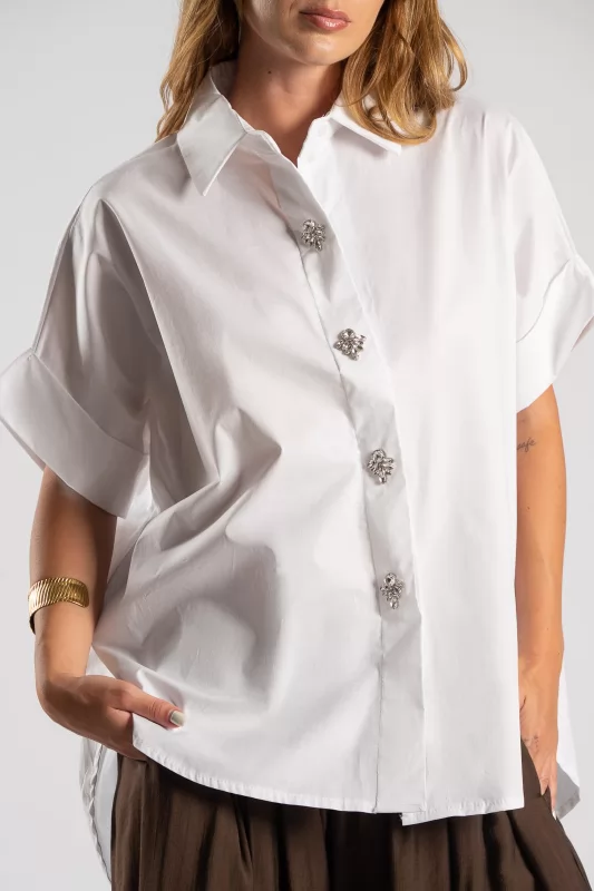 Πουκάμισο Στρας Cotton