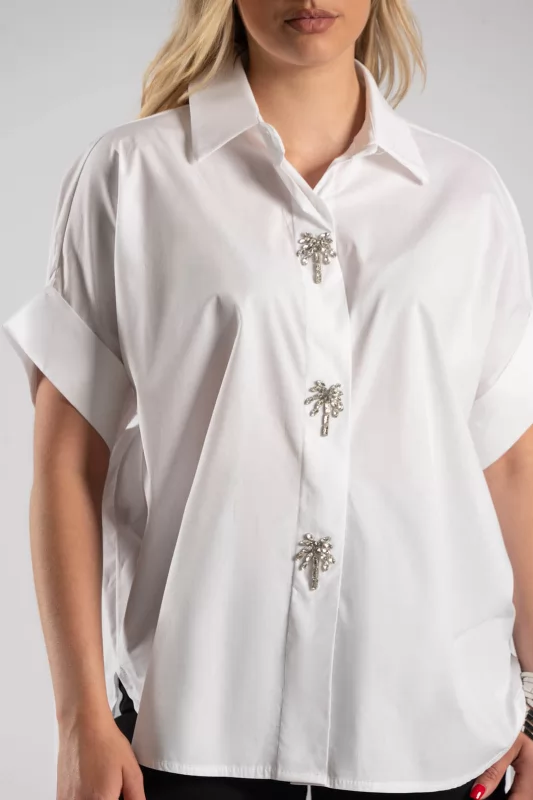 Πουκάμισο Στρας Φοίνικες Cotton