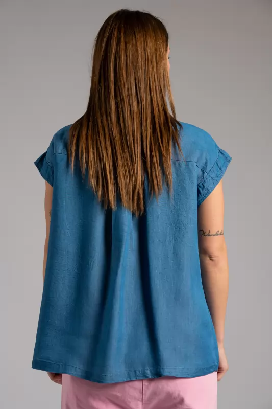 Shirt Jean Sleeveless 