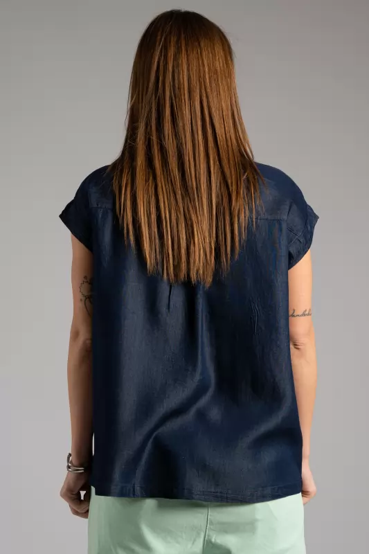 Shirt Jean Sleeveless 