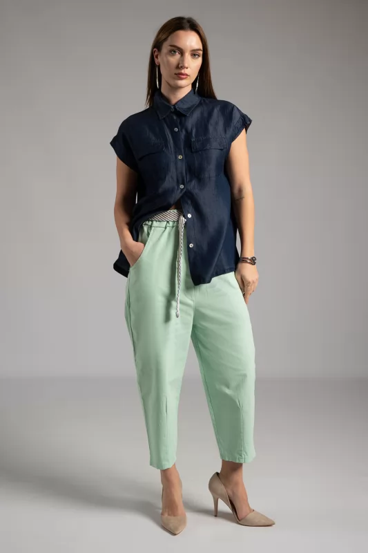 Shirt Jean Sleeveless 