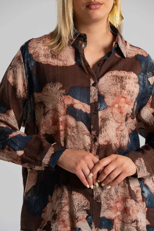 Shirt Cotton Big Flowers
