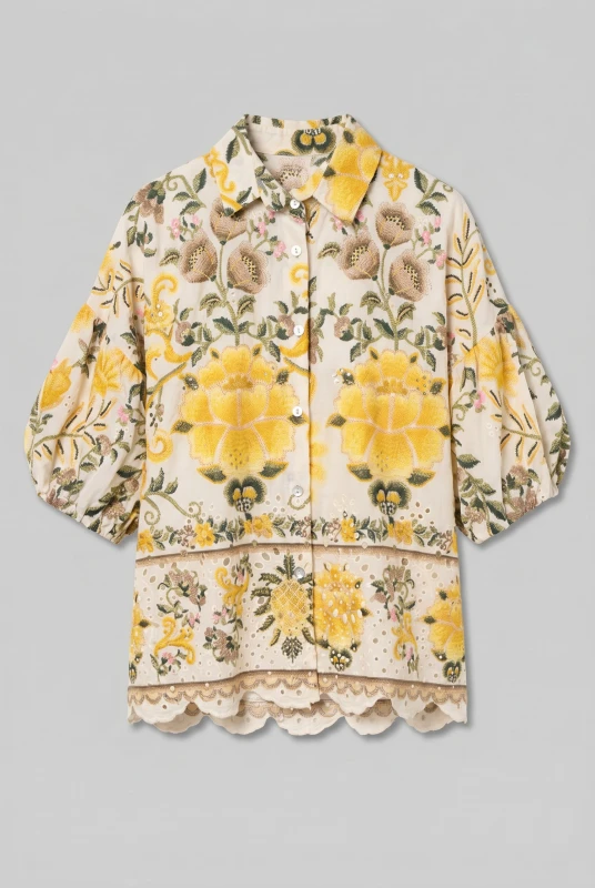Πουκάμισο Βαμβακερό Floral Κιπούρ