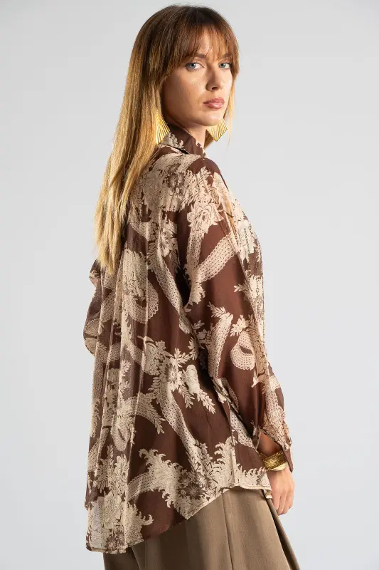 Shirt Cotton Strass Floral
