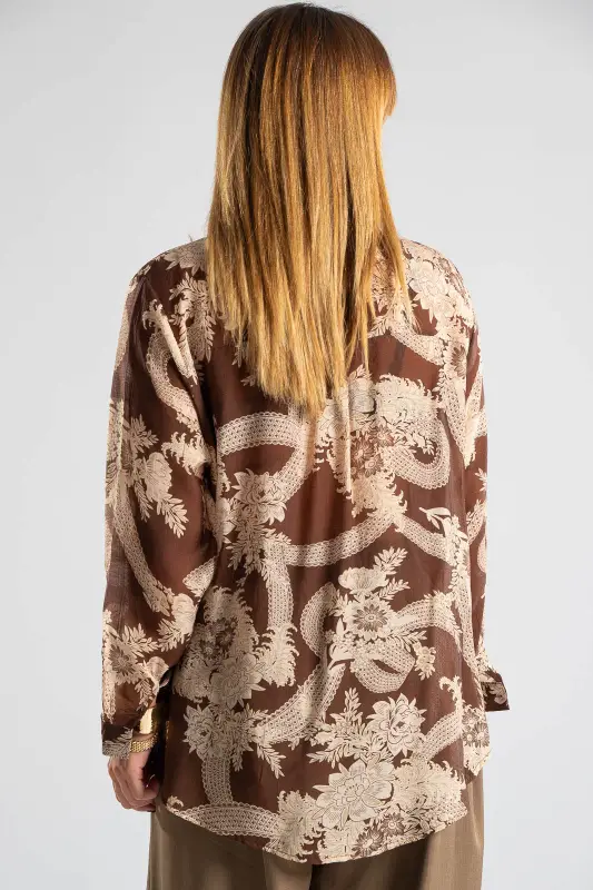 Shirt Cotton Strass Floral