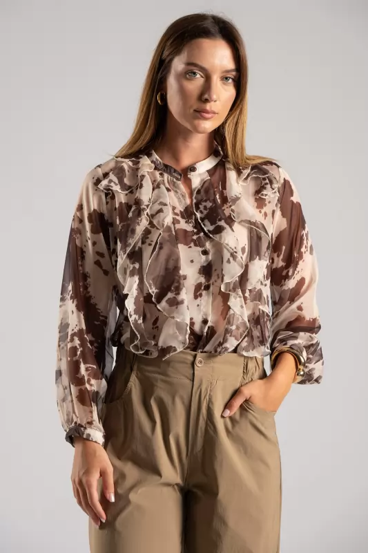 Shirt Volan Animal Pattern