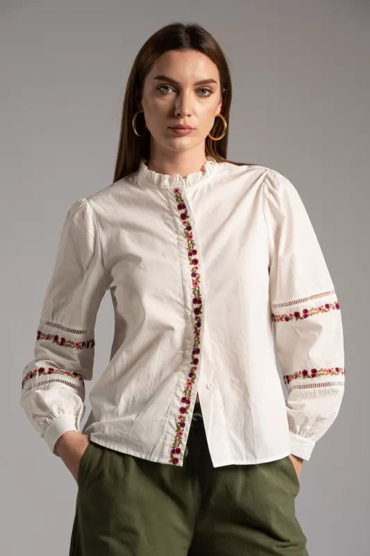 Shirt Volan Embroidery